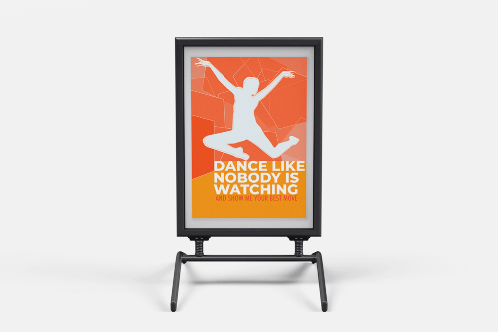 Ein Plakat über das Tanzen.
